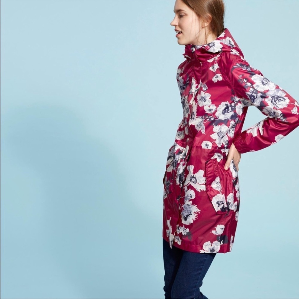 Joules Golightly Dark Posey Packaway Waterproof Hooded Jacket Size 6